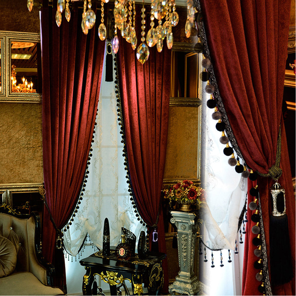 90% Blackout Velvet Curtains - Exclusive Design - Luxury & Bohemian Style