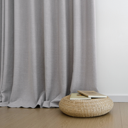 Helen dusty mauve linen-look curtains showing natural drape and flowing folds