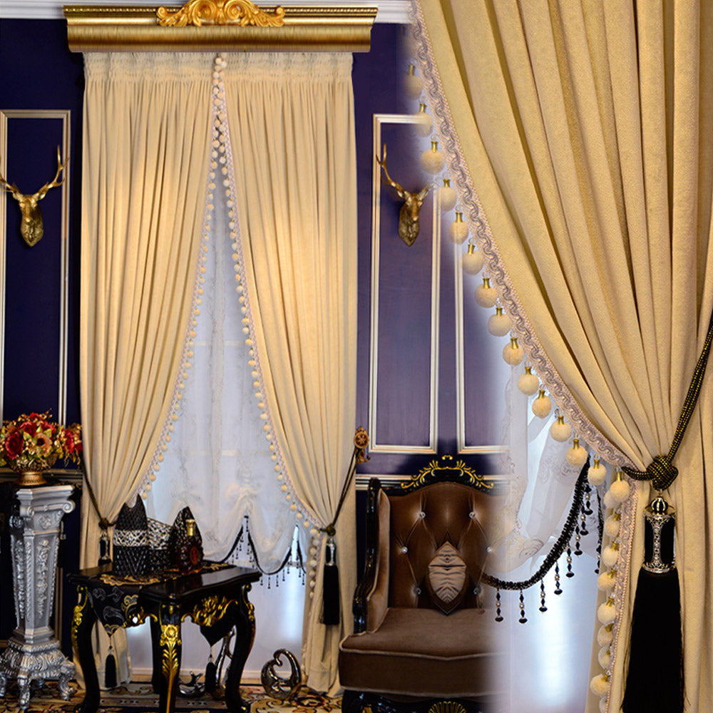 90% Blackout Velvet Curtains - Exclusive Design - Luxury & Bohemian Style