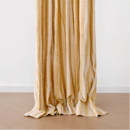 Curtain fabric puddling on the floor