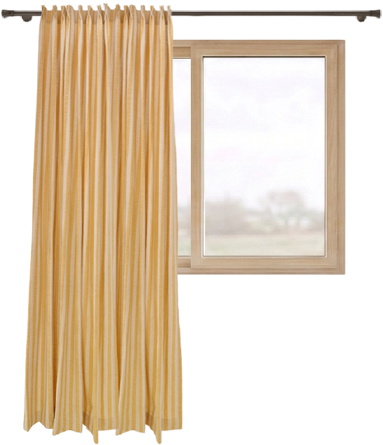 Ripple Fold curtain at two and a half times fullness