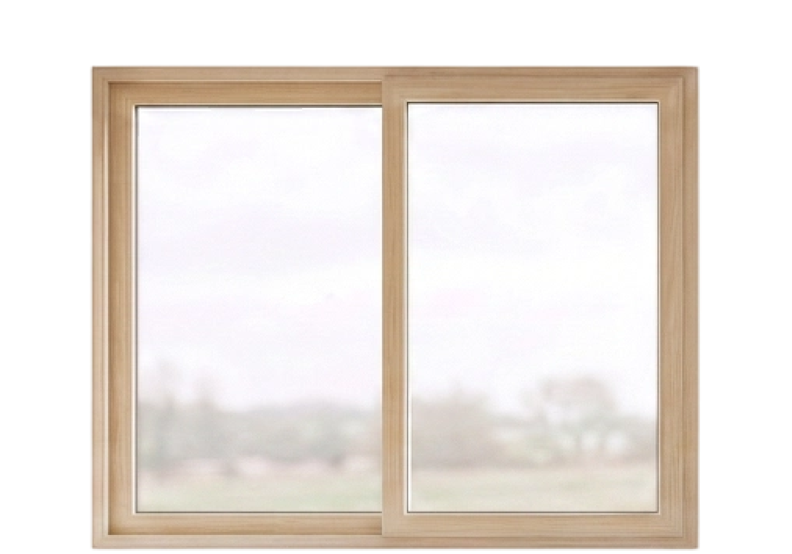 Window without an installed curtain rod